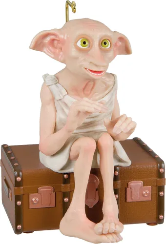 Hallmark Keepsake Adorno de Navidad 2023, adorno de Harry Potter, Dobby the House-Elf con sonido y movimiento, regalos para los fanáticos de Harry