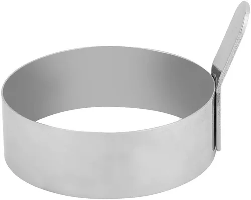 Miniatura 7 de Anillo redondo de acero inoxidable de 3.5 pulgadas para freír huevos, panqueques, moldes para cocinar para el desayuno
