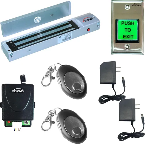 Miniatura 3 de Visionis FPC-8514 - Sistema de control de acceso de una puerta con cerradura electromagnética de 600 libras + botón de solicitud de salida LED