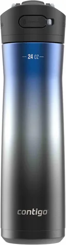 Miniatura 10 de Contigo Ashland 2.0 - Botella de agua a prueba de fugas con bloqueo de tapa y popote inclinado, apta para lavavajillas, tapa intercambiable, 24 Azul