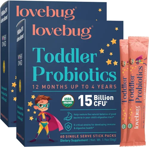Miniatura 11 de LOVEBUG Polvo probiótico para niños con fibra prebiótica – Apoyo inmunitario y alivio del estreñimiento – Probióticos orgánicos USDA para la salud