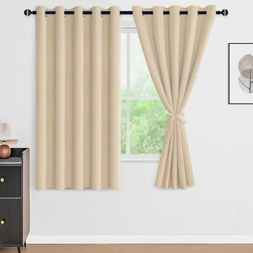 Miniatura 95 de DWCN Cortinas 100% opacas de 84 pulgadas de largo para dormitorio con forro negro, paneles de cortina de ventana de doble capa con aislamiento Azul