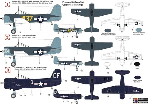 Miniatura 3 de KPM0376 1/72 US Army Curtis SC-1 Seahawk Modelo de pista y campo