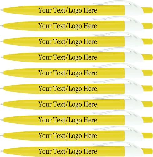 Miniatura 7 de SyPen Bolígrafos personalizados con tu logotipo o texto personalizado, paquete de 500 unidades a granel para negocios, fiestas y eventos, bolígrafos