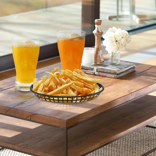 Miniatura 7 de Paquete de 40 cestas de plástico negro de 8.9 x 5.7 x 1.6 pulgadas, cestas para servir restaurantes, bandeja ovalada de comida rápida para picnic