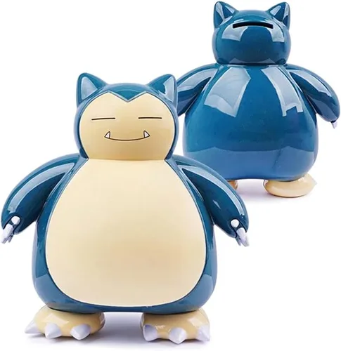 Miniatura 2 de Pikachu Figura de personaje de amigos monstruo amarillo, alcancía de plástico para monedas: Snorlax (Jammanbo)
