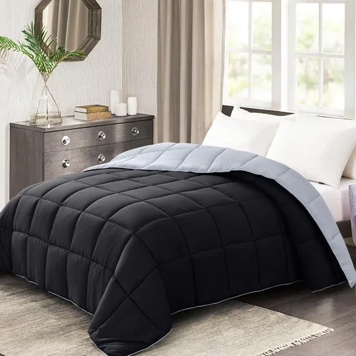 Miniatura 17 de Homelike Moment Edredón tamaño King – Inserto de edredón púrpura, relleno alternativo de plumón, cama tamaño King, ropa de cama ligera, acolchada