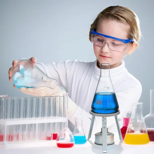 Miniatura 8 de ULTECHNOVO Soporte de trípode ajustable de aluminio para calefacción Bunsen, trípode de laboratorio de 5.5 pulgadas de altura, soporte de calor