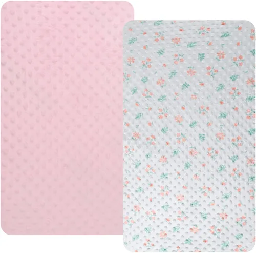 Miniatura 19 de Dot - Juego de sábanas para moisés, paquete de 2 sábanas elásticas ajustables para cuna, ultra suaves, ajuste universal, almohadilla rectangular