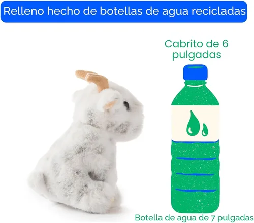 Miniatura 10 de The Petting Zoo - Peluche de cabra de la granja de juguete, regalos para niños, animales de granja Wild Onez Babiez, juguete de peluche de cabra