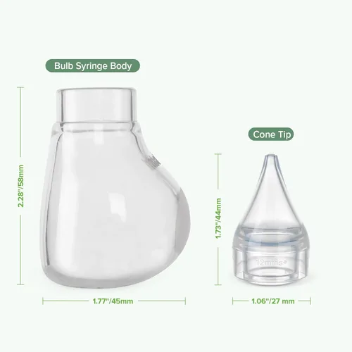 Miniatura 7 de Haakaa Aspirador nasal de silicona para bebés Jeringa de bulbo de nariz Limpiador de nariz de bebé fácil de apretar, recién nacido y niño