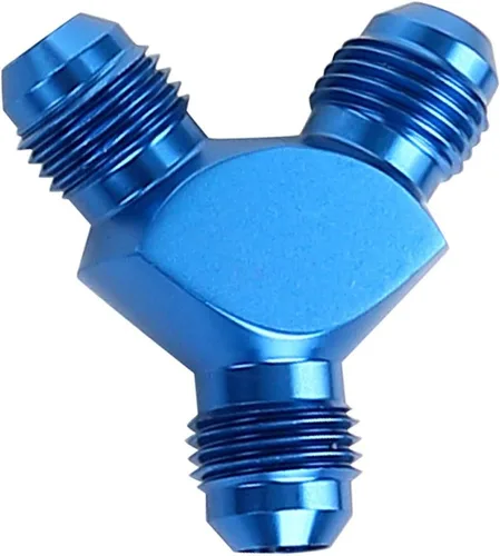 Miniatura 8 de AC PERFORMANCE Adaptador de montaje en Y de aluminio -3AN a -3AN anodizado negro 3AN x 3AN x 3AN 3/8-24 rosca Y bloque divisor macho Flare