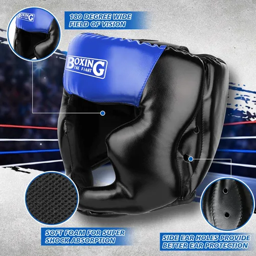 Miniatura 3 de YORWHIN Sparring Head Guard with Gloves - Boxing Safety Headgear for MMA, Kickboxing, Muay Thai & Boxing - Adult & Kids