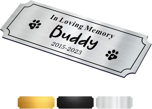Miniatura 13 de Placas de Nombre Grabadas 1" x 3" Placa de Nombre para Urna Grabada Placas de Trofeo Placas de Nombre para Urnas Placas de Latón Grabadas
