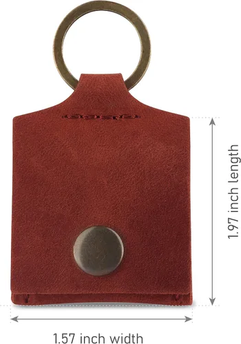 Miniatura 3 de Soporte de cuero para llavero, funda de viaje para anillo de boda, soporte para anillo de compromiso, bolsa para anillos, soporte para anillos