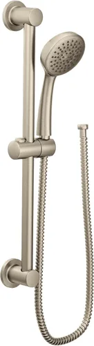 Miniatura 2 de Moen Eco-Performance - Cabezal de ducha de mano desmontable de níquel cepillado con barra deslizante de 24 pulgadas y manguera de 69 pulgadas