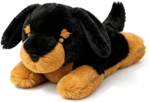 PEACH CAT Perro salchicha de peluche de perro pequeño, juguetes de peluche para cachorros, regalos de cumpleaños para niños
