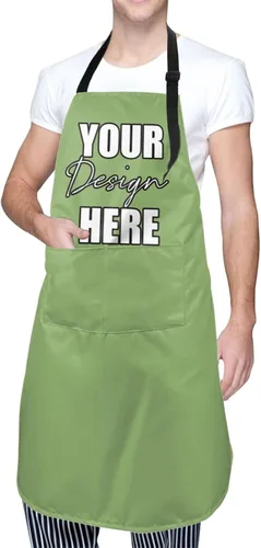 Miniatura 27 de AmaPark Delantal personalizado impermeable con bolsillos personalizados divertidos delantales de chef para cocinero Jaspeado Oscuro