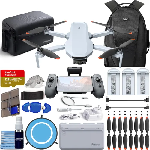Potensic ATOM 2 Drone Fly More Combo (vuelo de 96 minutos) con video 4K, foto de 8K, menos de 8.78 oz, transmisión de 6.2 millas, pista AI, disparo