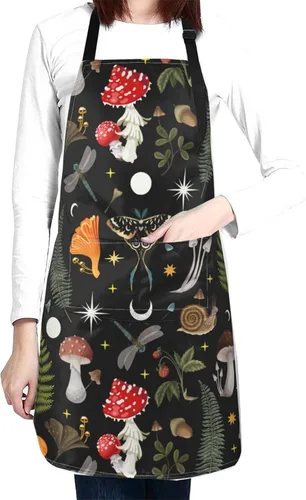 Miniatura 9 de Siiuuol Cute Cats - Delantal de cocina impermeable unisex con babero ajustable