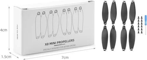 Miniatura 7 de 8/16 piezas de hélice de liberación rápida para FIMI X8 Mini/Mini V2 Dron, accesorios ligeros para ventiladores de ala de cuchilla, accesorios de 16