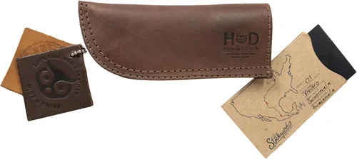 Miniatura 6 de Hide & Drink, Funda para mango de sartén caliente hecha a mano de cuero grueso de grano completo, resistente al calor, agarre resistente para una