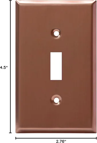 Miniatura 107 de ENERLITES Placa de Pared Metálica para Interruptor de Luz de Palanca, Acero Inoxidable 201, Resistente a la Corrosión, Tamaño Estándar 1-Gang 4.50