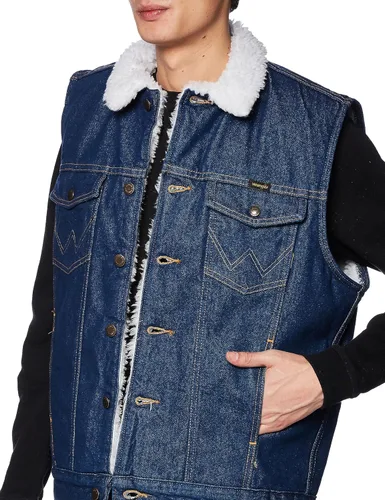 Miniatura 3 de Wrangler Chaleco de mezclilla con forro Sherpa para hombre