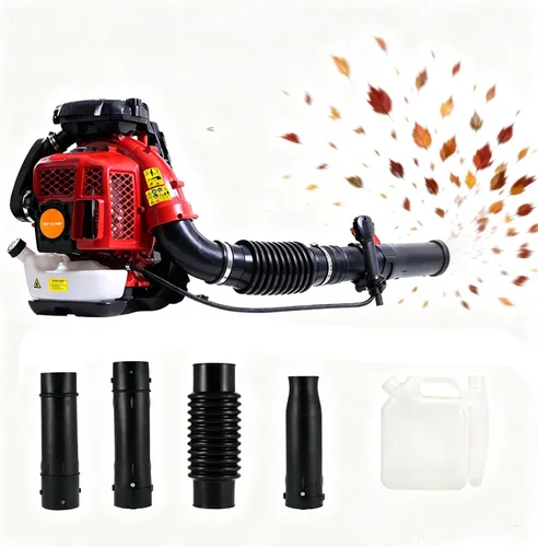 Soplador de Hojas de 80CC 900CFM - Soplador de Hojas a Gas de 2 Tiempos tipo Mochila, Soplador de Aire para Césped y Jardín con Refrigeración por