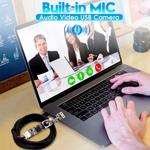 Miniatura 5 de ELP Cámara USB de enfoque automático de 16 MP con micrófono para computadora Mini UVC USB2.0 Lightburn Cámara Micro USB Seguridad PC Módulo de Lente