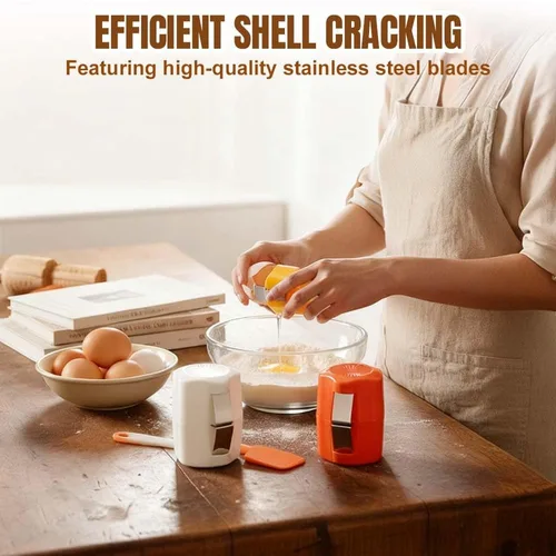 Miniatura 2 de 2 abridores de cáscaras de huevo, herramienta de corte de galletas de huevo 2026 para huevos duros, separador de huevos de mano para huevos crudos