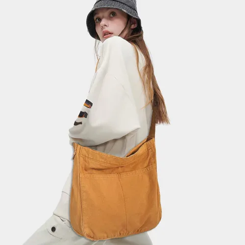 Miniatura 5 de Bolsa de lona casual Hobo Crossbody bolsa de hombro para mujeres y hombres, bolso grande bolso mensajero bolsa de viaje trabajo