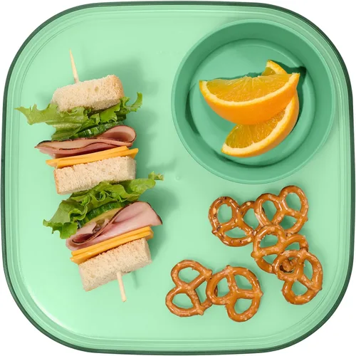 Miniatura 13 de Madesmart Dipware - Plato de comedor reutilizable, bandeja para servir aperitivos y aperitivos, sándwiches, humus, salsas, cuenco apilable