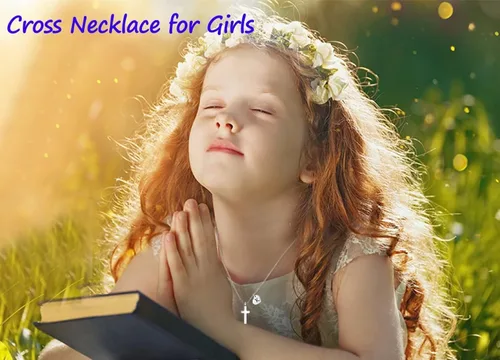 Miniatura 4 de Tiny Cross Necklace for Girls Heart Initial Necklace Heart Birthstone Necklace Letter Stainless Steel Pendant Jewelry First Communion Baptism