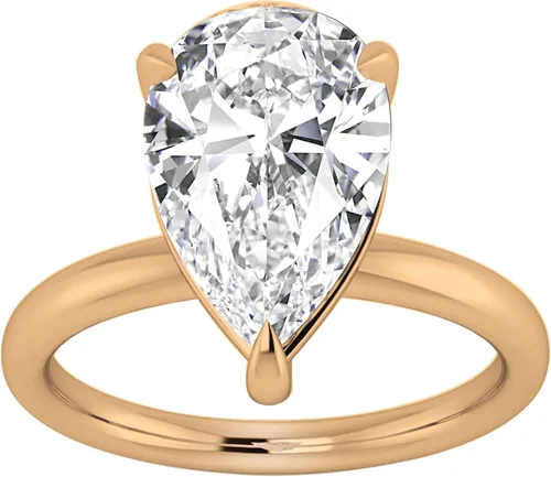 Miniatura 6 de Anillo de moissanita de 3.0 quilates, anillo de boda en forma de pera, anillos solitarios de plata de ley 925, anillo de compromiso de corte de pera