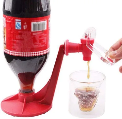Miniatura 5 de Dispensador de grifo para botellas, dispensador de soda, botella de coque al revés, máquina dispensadora de agua potable, color rojo