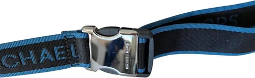 Miniatura 5 de Cooper - Bolsa bordada con logotipo de dos tonos y cinturón de cuero, Azul