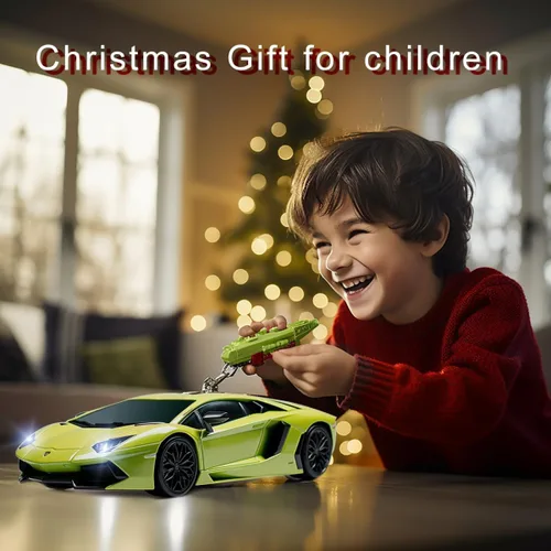 Miniatura 6 de RC Automóvil de control remoto con diseño 1:18 Lamborghini Aventador, eléctrico y deportivo, para carreras, modelo con licencia, para niños y niñas
