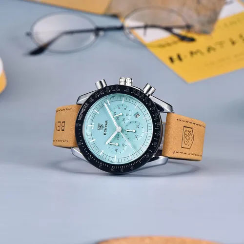 Miniatura 7 de BY BENYAR Reloj de pulsera para hombre Tienda analógico, relojes para hombre, negocios, trabajo, impermeable, cronógrafo, para hombre, moda