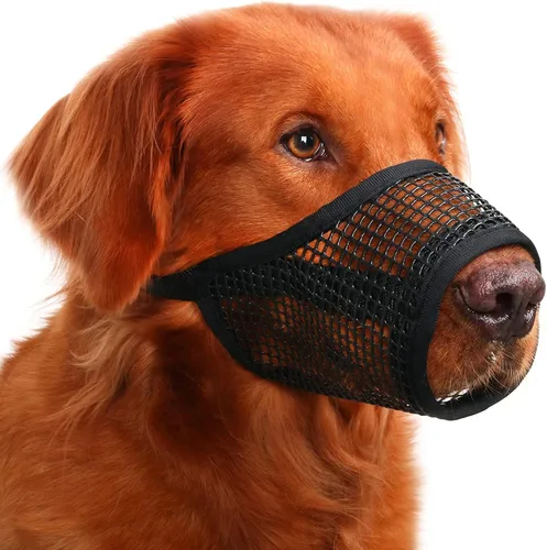 Miniatura 10 de Mayerzon Bozal para Perro, Bozales de Malla Suave para Perros Pequeños, Medianos y Grandes Chihuahua Poodle Husky Labrador Retriever, Protector