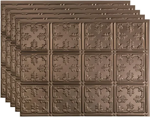 Miniatura 15 de FASÄDE Panel decorativo para salpicaduras de vinilo de estilo tradicional / patrón 10 en bronce antiguo (muestra de 6 x 6 pulgadas)