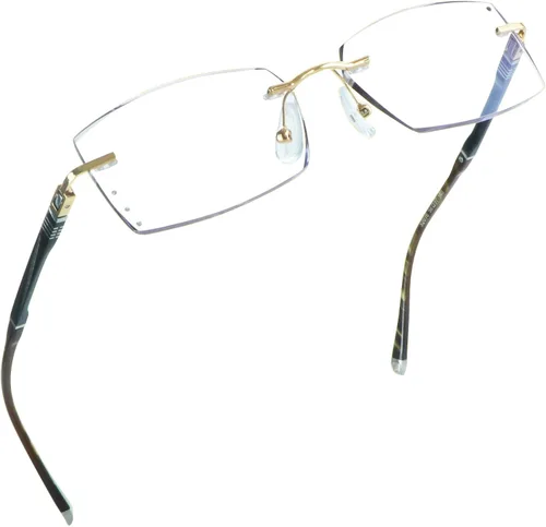 Miniatura 19 de LifeArt Gafas de lectura con bloqueo de luz azul, anti rayos azules, reducen la fatiga ocular, marco sin montura con diamante elegante