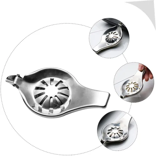Miniatura 5 de NUOBESTY Exprimidor manual de limón de acero inoxidable, exprimidor de frutas resistente, prensa de cítricos multifuncional para uso doméstico