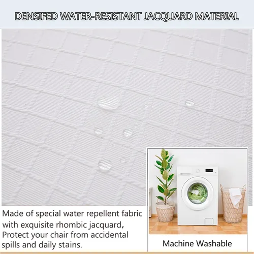 Miniatura 2 de Fundas impermeables para sillas de comedor XL/extragrandes, fundas para sillas Parsons (blanco, juego de 2 (XL))