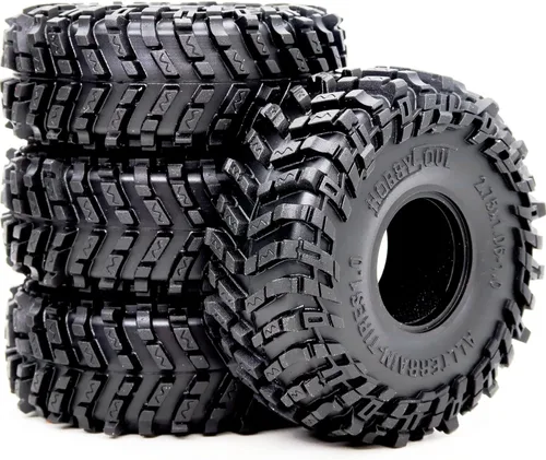 HOBBYSOUL 1.0 Neumáticos de 70mm de Alto Todo Terreno Super Suave Pegajosos para Neumáticos de Barro para RC Crawler 1/24 SCX24 1/18 TRX4M