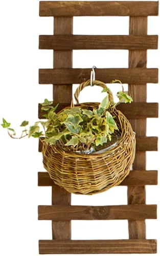 Miniatura 12 de Soporte de madera para flores, para colgar en la pared, para plantas, escalada, para interior, salón, balcón, tres tamaños Azul