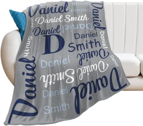 Miniatura 6 de Yoke Style Mantas de bebé personalizadas para bebés niñas/niños, manta de envolver con nombre personalizado, regalos para recién nacidos, niños