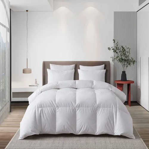 Martha Stewart Tencel - Edredón de plumas de ganso blanco húngaro de mezcla de lyocell, tamaño King, relleno de 750, para todas las estaciones,