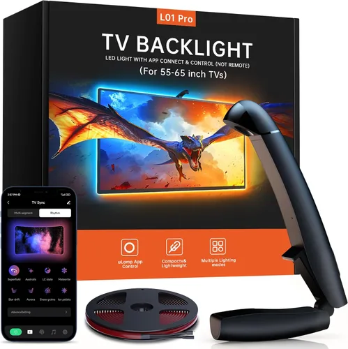 Miniatura 9 de Retroiluminación LED para TV, luces de TV cortables de 11.5 pies que cambian con TV para pantalla de 32 a 50 pulgadas y monitor de PC
