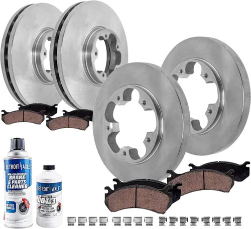 Miniatura 14 de Detroit Axle - Kit de frenos para Toyota Camry 2005-2006 [modelos XLE SE], frenos de disco Rotores Pastillas de freno de cerámica Reemplazo: 11.65
